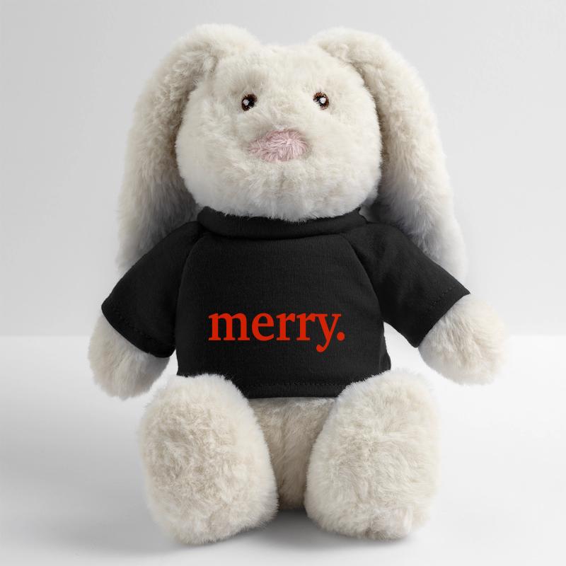 JOYEUX NOËL Lapin en peluche recyclé MiniFeet® Crème