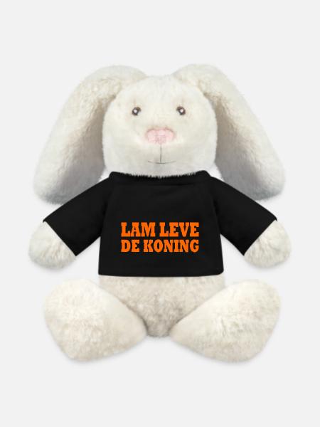 lam leve de koning - MiniFeet® RecycelHase® Creme - Schwarz