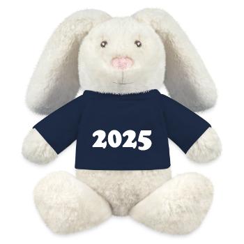 2025 - Lapin en peluche recyclé MiniFeet® Crème - bleu marine - Devant