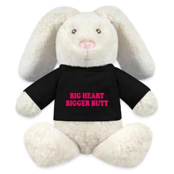 big heart bigger butt - MiniFeet® RecycelHase® Bunny Cream - black - Front