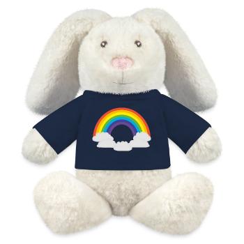 rainbow sun clouds weather rainbow sun cloud38 - MiniFeet® RecycelHase® Bunny Cream - french navy - Front