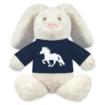 Islandpferd 6, Edler Tölter - MiniFeet® RecycelHase® Creme - French Navy - Vorne