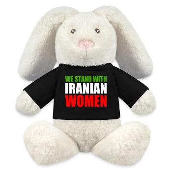 We stand with iranian women - MiniFeet® RecycelHase® Creme - Schwarz - Vorne
