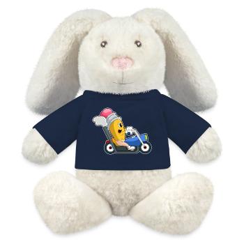 Bleistift Motorrad - MiniFeet® RecycelHase® Creme - French Navy - Vorne