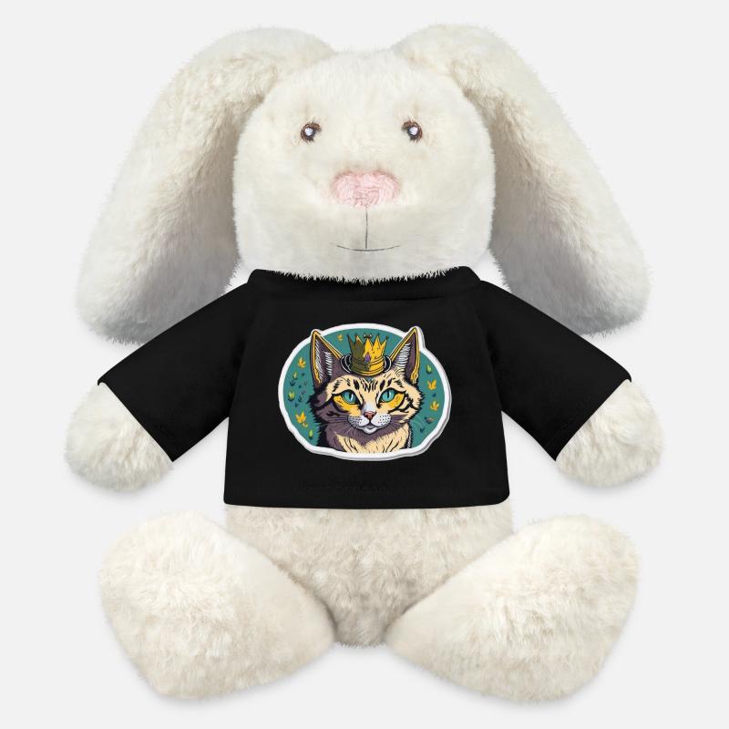 Princesse - Lapin en peluche recyclé MiniFeet® Crème - noir