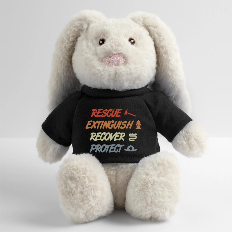 Sauvetage Extinction Récupération Protéger Lapin en peluche recyclé MiniFeet® Crème