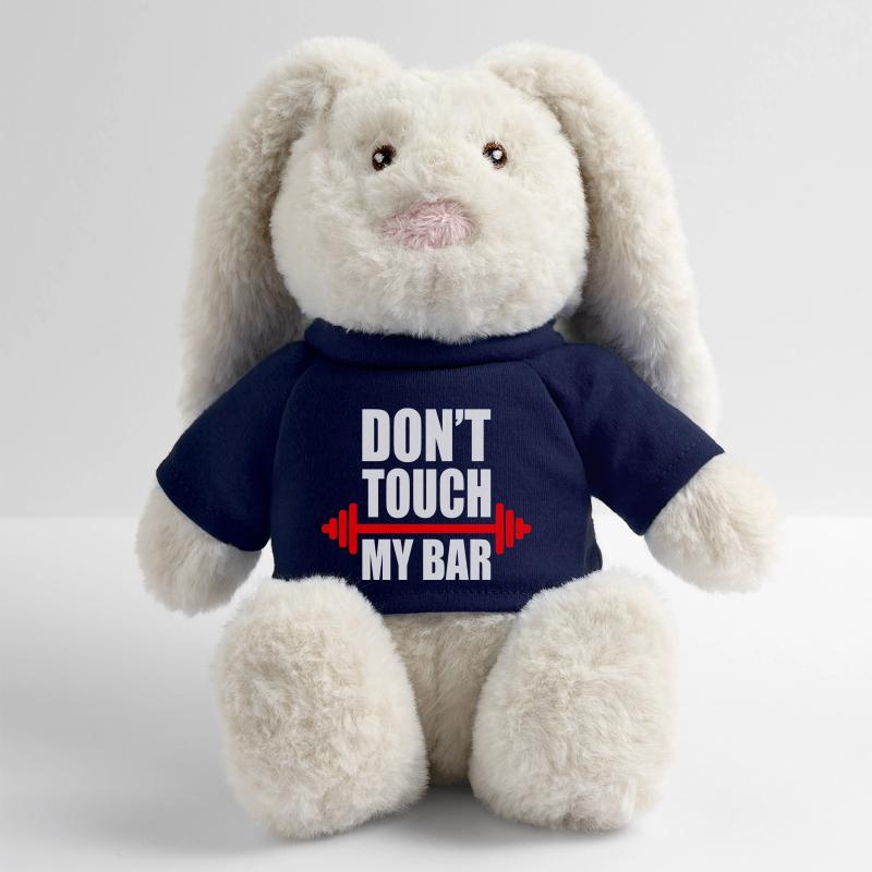 Dont touch my bar Lapin en peluche recyclé MiniFeet® Crème
