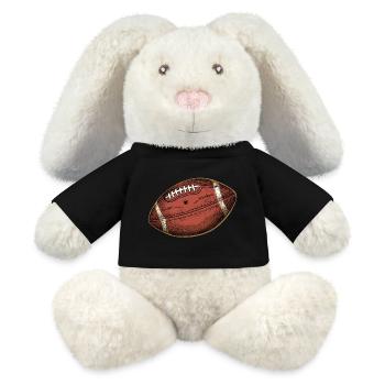 Football américain Peau de porc Sport États-Unis - Lapin en peluche recyclé MiniFeet® Crème - noir - Devant