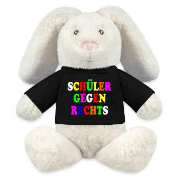 Schüler gegen rechts - MiniFeet® RecycelHase® Creme - Schwarz - Vorne