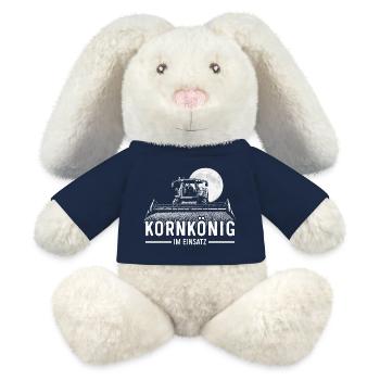Kornkönig Agriculture T-shirt moissonneuse-batteuse - Lapin en peluche recyclé MiniFeet® Crème - bleu marine - Devant
