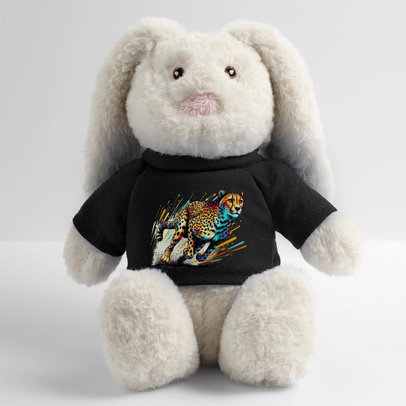 Guépard Lapin en peluche recyclé MiniFeet® Crème