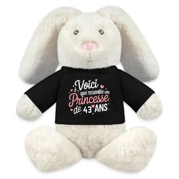 Princess 43 years old - MiniFeet® RecycelHase® Bunny Cream - black - Front