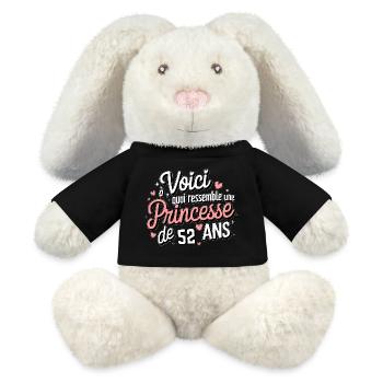 Princess 52 years old - MiniFeet® RecycelHase® Bunny Cream - black - Front