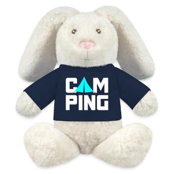 Camping Tent Camper Cool Quotes Van Life Outdoor - MiniFeet® RecycelHase® Bunny Cream - french navy - Front