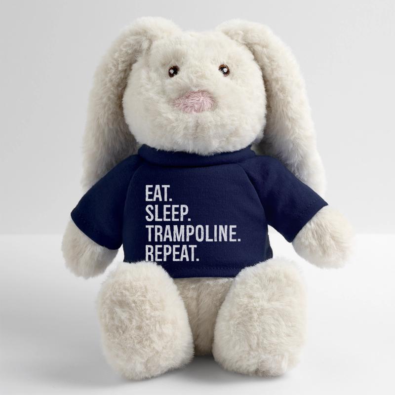 eat sleep trampoline repeat MiniFeet® RecycelHase® Creme