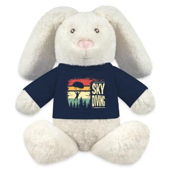 Skydiving Vintage Retro Sunset - MiniFeet® RecycelHase® Bunny Cream - french navy - Front