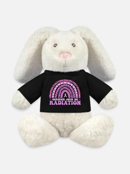 Brustkrebs Rosa Oktober Strahlentherapie - MiniFeet® RecycelHase® Creme - Schwarz