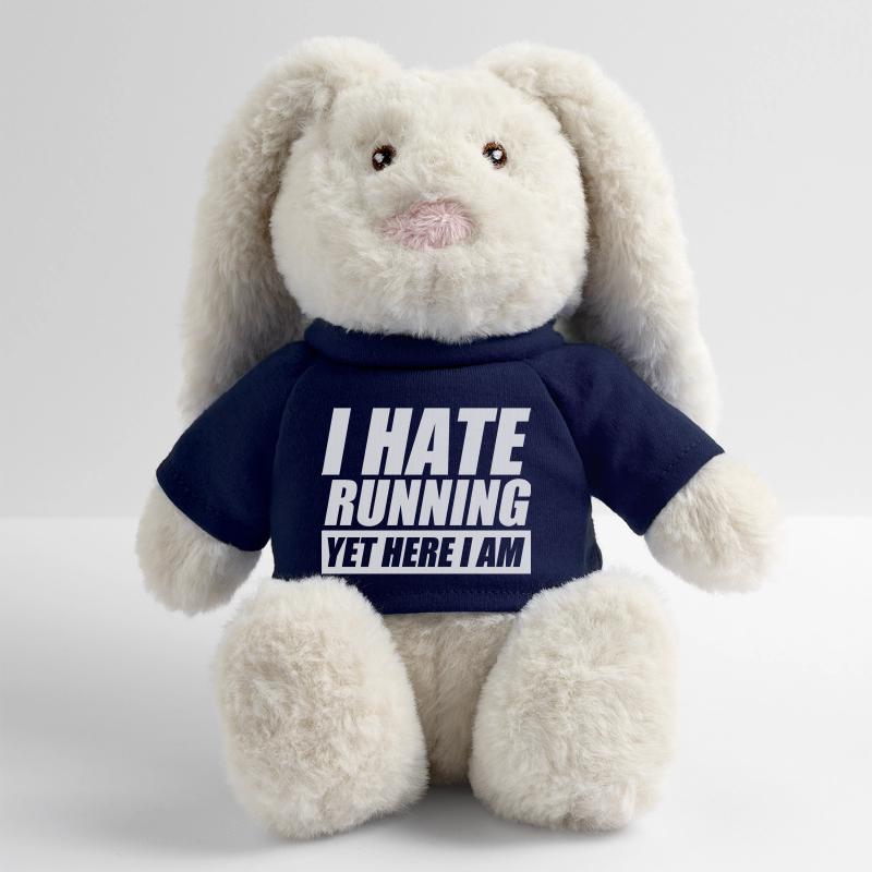 I hate running funny running jogging runner MiniFeet® RecycelHase® Bunny Cream