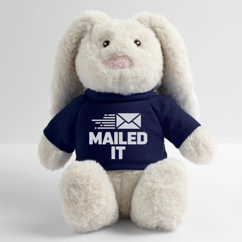 Mailed it Postman gift for Mail Carrier Workers MiniFeet® RecycelHase® Bunny Cream