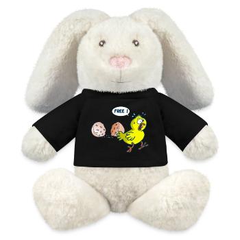The release of the chick - MiniFeet® RecycelHase® Bunny Cream - black - Front