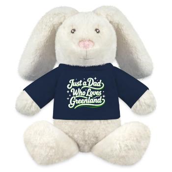 Just a Dad who Loves Greenland Grönland Fan - MiniFeet® RecycelHase® Creme - French Navy - Vorne