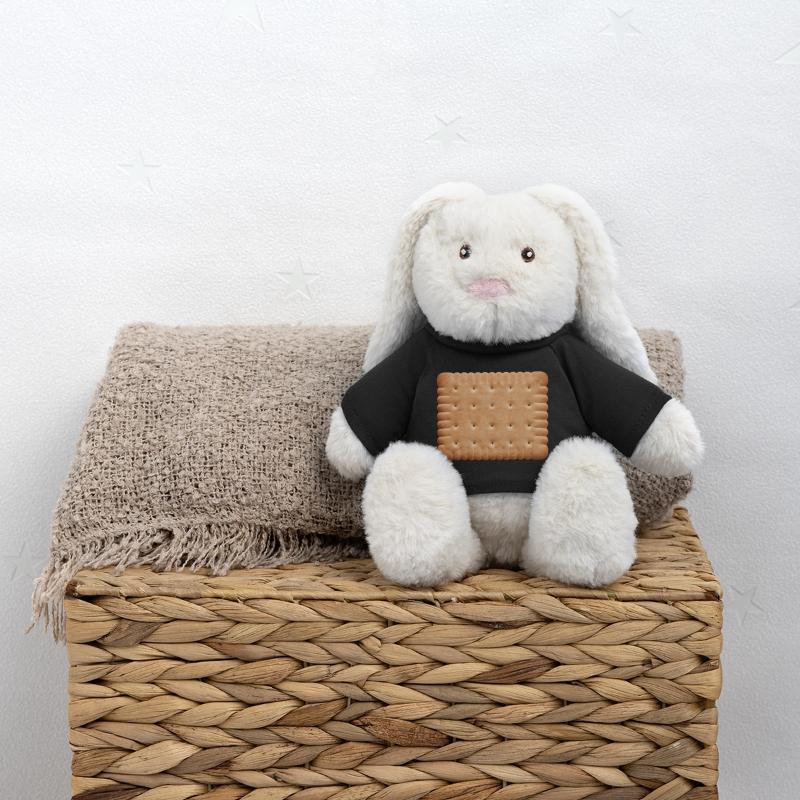 Sablé Lapin en peluche recyclé MiniFeet® Crème