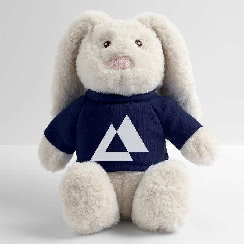 Conception des triangles géométriques Lapin en peluche recyclé MiniFeet® Crème