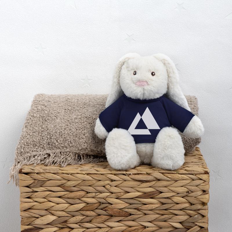 Conception des triangles géométriques Lapin en peluche recyclé MiniFeet® Crème