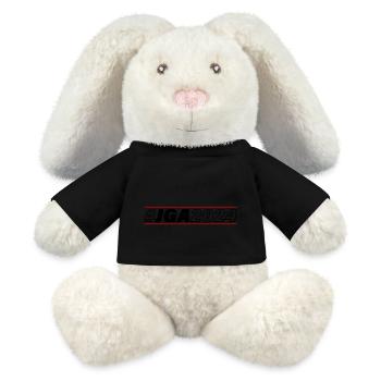Bachelor Party Bachelor Party 2024 Saying - MiniFeet® RecycelHase® Bunny Cream - black - Front
