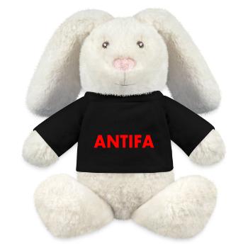 Antifa - MiniFeet® RecycelHase® Bunny Cream - black - Front