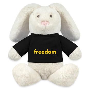 Freedom - MiniFeet® RecycelHase® Bunny Cream - black - Front