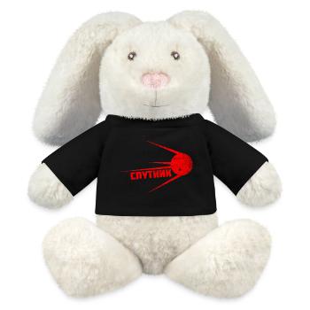 SPUTNIK | First satellite in space Vintage - MiniFeet® RecycelHase® Bunny Cream - black - Front