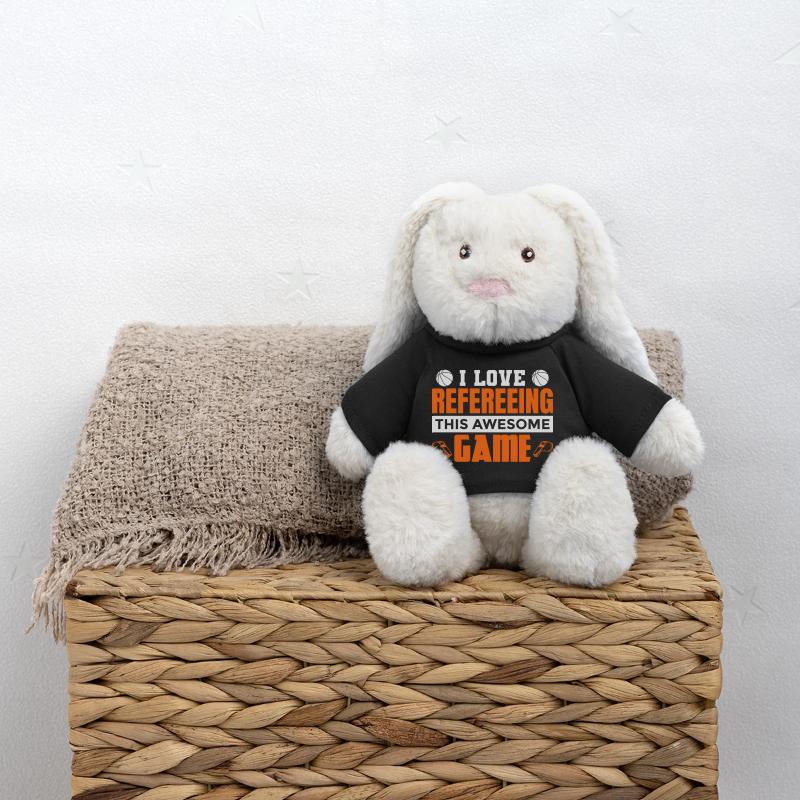 Arbitres de basket-ball Lapin en peluche recyclé MiniFeet® Crème