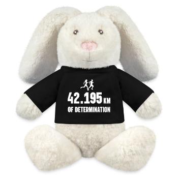 Marathon - 42,195 km de détermination - Lapin en peluche recyclé MiniFeet® Crème - noir - Devant