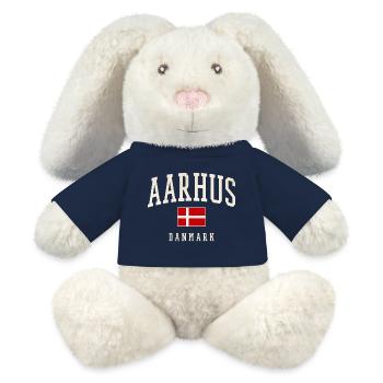 Aarhus Danmark Flag - MiniFeet® RecycelHase® Bunny Cream - french navy - Front