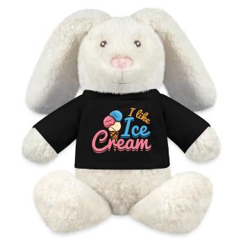 Eiscreme Liebe - MiniFeet® RecycelHase® Creme - Schwarz - Vorne