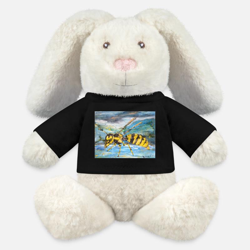 Wasp - MiniFeet® RecycelHase® Bunny Cream - black