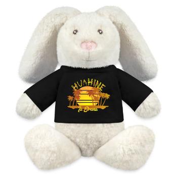 HUAHINE (Sunshine) - Lapin en peluche recyclé MiniFeet® Crème - noir - Devant