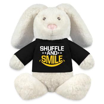 Shuffle And Smile Tap Dance Tap Dancer - MiniFeet® RecycelHase® Creme - Schwarz - Vorne