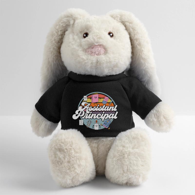 Directeur adjoint Lapin en peluche recyclé MiniFeet® Crème