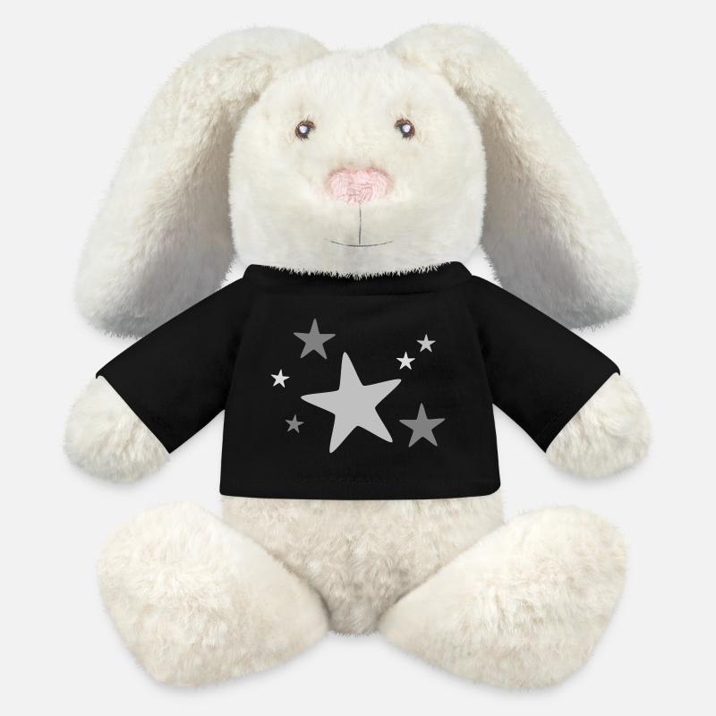 Stjärna grupp flerfärgad - MiniFeet® RecycelHase® krämfärgad - svart