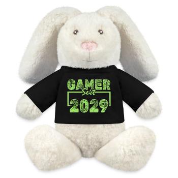 Gamer 2029 - MiniFeet® RecycelHase® Bunny Cream - black - Front