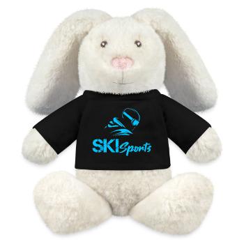 Ski sports - MiniFeet® RecycelHase® Bunny Cream - black - Front