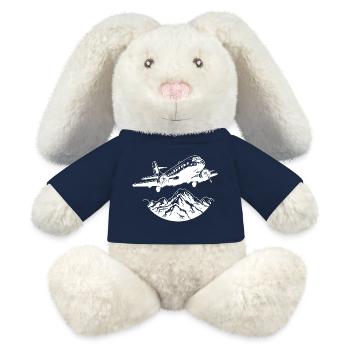 Airplane Drawing - MiniFeet® RecycelHase® Bunny Cream - french navy - Front