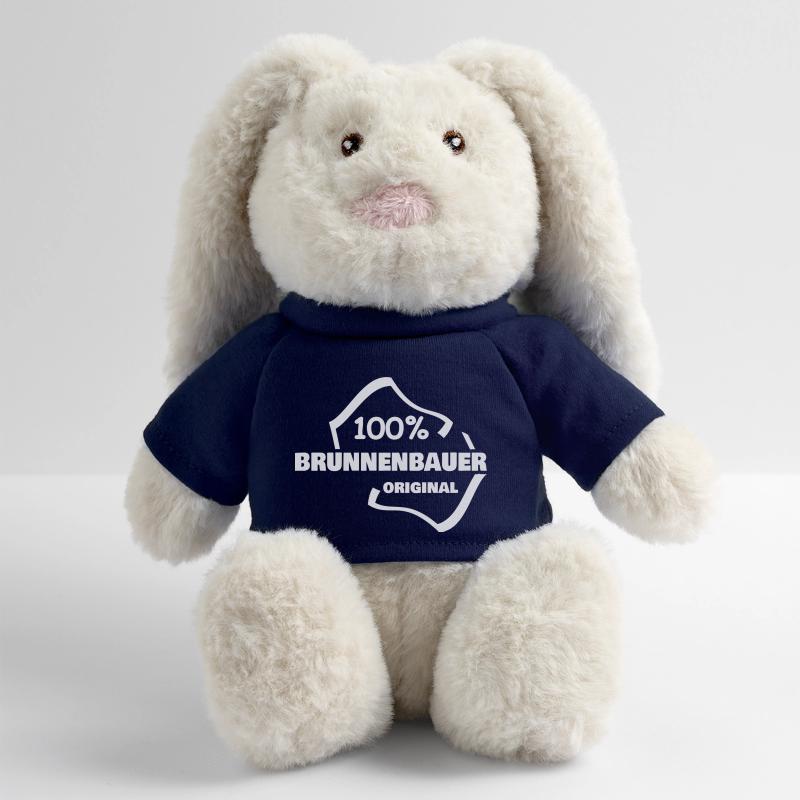 Profession Constructeur de puits Lapin en peluche recyclé MiniFeet® Crème