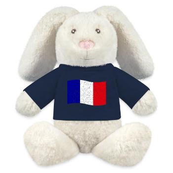 vintage French flag - MiniFeet® RecycelHase® Bunny Cream - french navy - Front