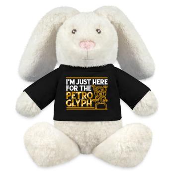 Pétroglyphes Pétroglyphes Pictogrammes - Lapin en peluche recyclé MiniFeet® Crème - noir - Devant