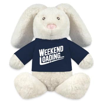 Wochenende wird geladen - MiniFeet® RecycelHase® Creme - French Navy - Vorne