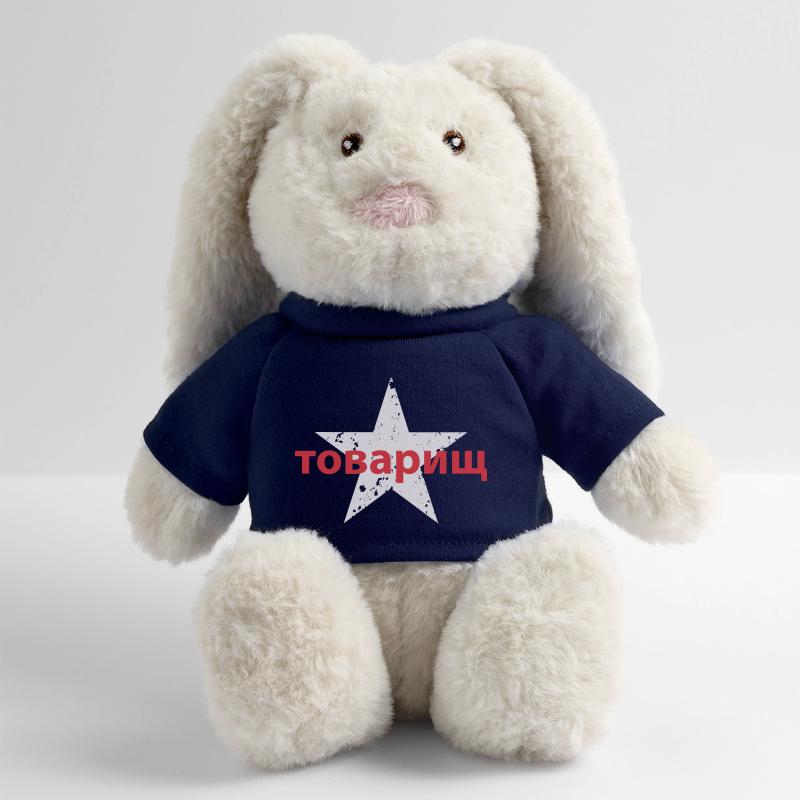 товарищ Lapin en peluche recyclé MiniFeet® Crème