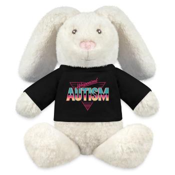 Autisme instrumentalisé - Funny Gen Alpha Memes - Lapin en peluche recyclé MiniFeet® Crème - noir - Devant